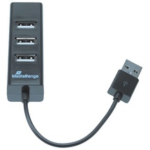 MediaRange USB-Hub 4-fach schwarz