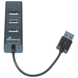 MediaRange USB-Hub 4-fach schwarz