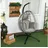 oval Grau 1-Sitzer mit Gestell