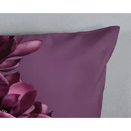 PURE luxury collection Penelope Blumen Lila 200 x 200 cm + 2 x 80 x 80 cm