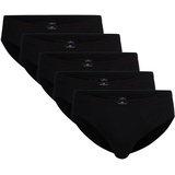 Götzburg Herren Briefs, Vorteilspack - Single Jersey, Unterwäsche Set, Cotton Stretch Schwarz XXL