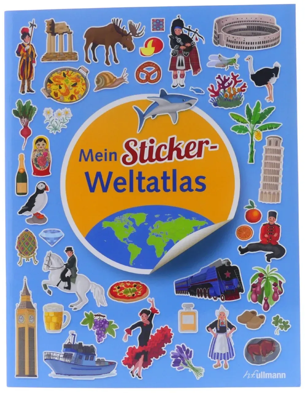 Mein Sticker Weltatlas kartoniert ullmann ab 7 Jahren Buch NEU