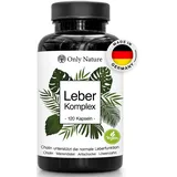 Leber Kapseln Hochdosiert - 120 Kapsel - Einzigartige Zusammensetzung: Mariendistel, Cholin, Artischocken - in Deutschland produziert & Laborgeprüft - Natürlich & vegan - Leber entgiften Testsieger