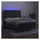 vidaXL Boxspringbett mit Matratze & LED Dunkelgrau 140x200 cm Samt