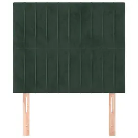 vidaXL Kopfteile 2 Stk. Dunkelgrün 100x5x78/88 cm Samt - Grün