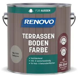 Renovo Terrassenbodenfarbe Steingrau RAL 7030 4 l