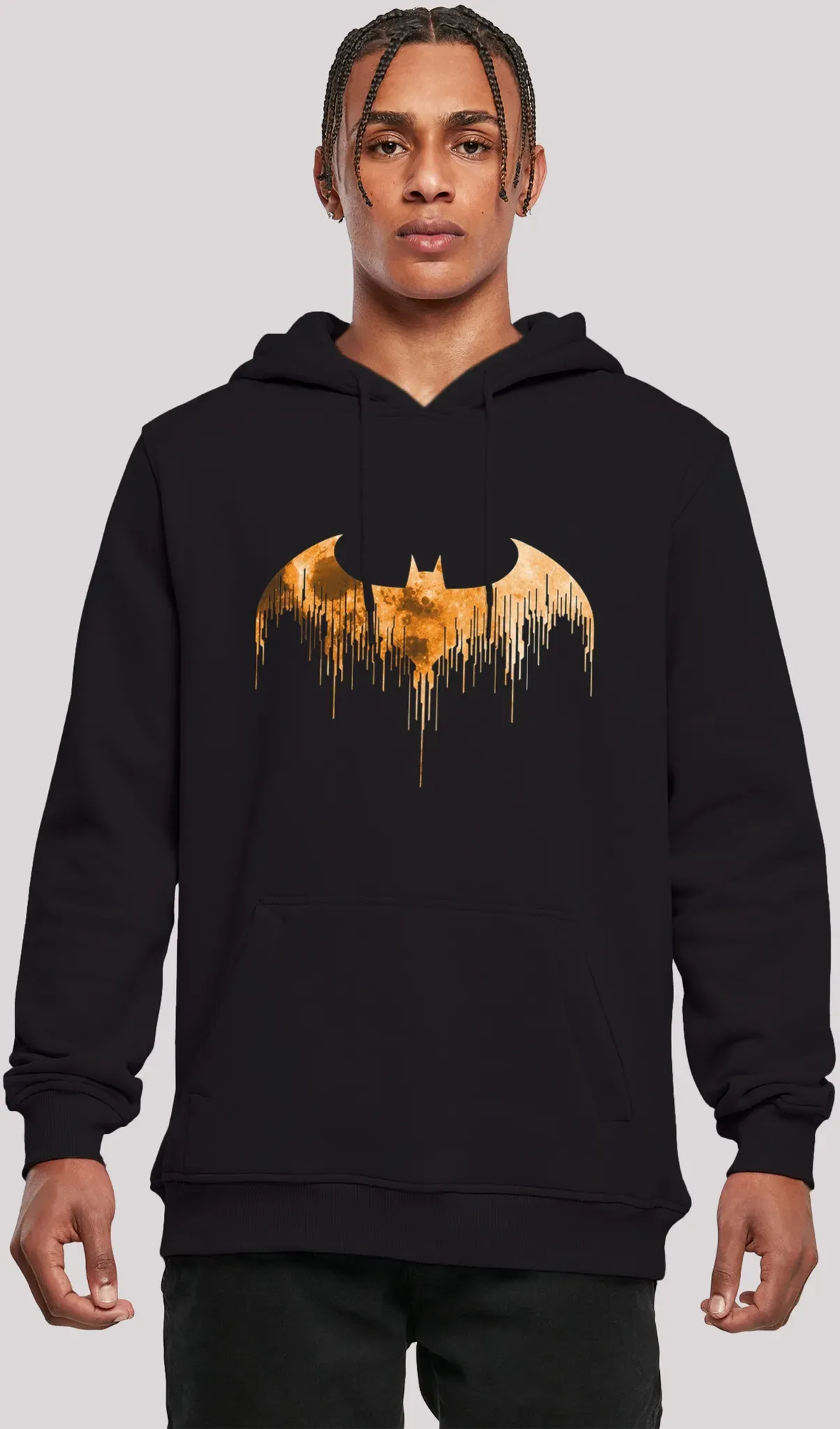 Sweatshirt F4NT4STIC "DC Comics Batman Arkham Knight Halloween Moon Logo" Gr. 4XL, schwarz Herren Sweatshirts Herren,Premium Merch,Slim-Fit,Kapuzenpullover,Bedruckt