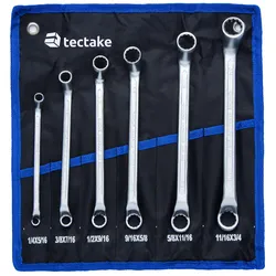 TecTake GmbH Ringschlüssel Set 6-tlg. - schwarz