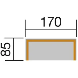 Weka Merano 1,98 x 1,34 m Silbergrau