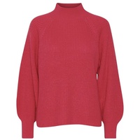 B.YOUNG Pullover mit Ballonärmeln Sweater mit Kragen in Rot