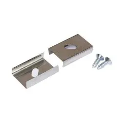 Brumberg 53010000 Halter-Set bestehend aus 2 x Schraube und 2 x Klammer, silber