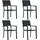 vidaXL Gartenstuhl 59,7 x 96,7 x 36,5 cm schwarz 4 St.