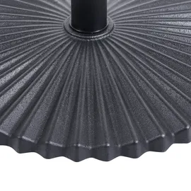 Beliani Schirmständer Metall Rund 21 kg Schwarz