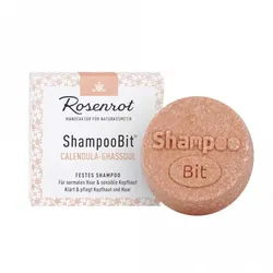 Rosenrot festes Shampoo Calendula-Ghassoul (Normale  sensible Kopfhaut)