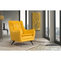 Villa Möbel Sessel Sky (Einzelsessel, 1-St., Einzelsessel), Quality Made in Turkey, Luxus-Microfaser (100% Polyester) gelb