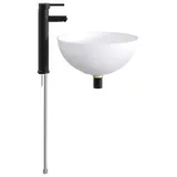 vidaXL Waschbecken fürs Badezimmer 35,5 x 35,5 x 14,5 cm Schwarz
