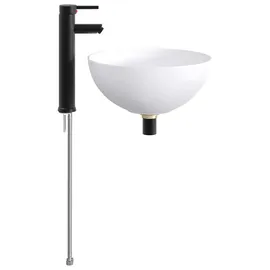vidaXL Waschbecken fürs Badezimmer 35,5 x 35,5 x 14,5 cm Schwarz
