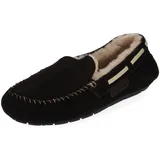 SHEPHERD Hausschuh Veloursleder Moro 45