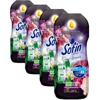 Sofin Weichspüler vegan Tropical Blossom 0,81l für 45 Waschgänge - Mit Anti-Pilling-Effekt, Himmlisch weiche & duftende Wäsche (Packung mit 4)