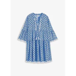 bonprix Tunika-Kleid, blau, 44, Viskose
