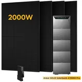 Anker Balkonkraftwerk 2000W Anker SOLIX Solarbank 4 E5000 Pro All-in-One Stromspeicher, (inkl. Smart Meter Gen 2 und 4*500Wp Sunpro Solarmodule, Optional: 1-5 x Anker BP5000 Erweiterungsakku), PV Speicher mit Notstromfunktion
