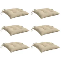 VidaXL Stuhlkissen 6 Stk. Beige 40x40x7 cm Oxford-Gewebe