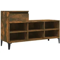 VidaXL Schuhregal Räuchereiche 102x36x60 cm Holzwerkstoff