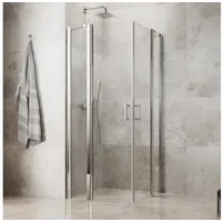 maw by GEO Eckdusche maw flex PRO AP-E200, BxT: 80x80 cm, Einscheibensicherheitsglas silberfarben 80 cm x 202,2 cm x 80 cm