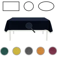 EXKLUSIV HEIMTEXTIL Gartentischdecke mit Fransen Tischdecke Classic Outdoor PVC