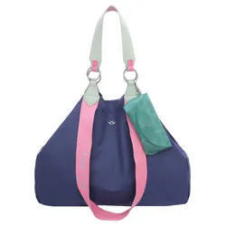 Henkeltasche FRITZI AUS PREUSSEN "Izzy", Damen, Gr. B/H/T: 16cm x 36cm x 50cm, blau, Baumwolle, Taschen, aus veganen Materialien