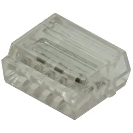 REV Ritter REV Kabelklemme, Steck-Dosenklemmen 50 Stück, 5-polig, 0,5-2,5mm2, für starre Adern, transparent