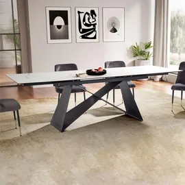 FineBuy Esstisch 180 x 78 x 95 cm weiß