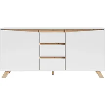 byLIVING Valentin Sideboard 160 x 76 x 38 cm Weiß Holzwerkstoff/Metall