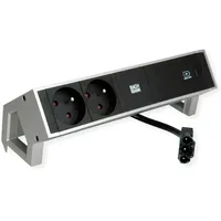 Bachmann Steckdosenleiste DESK2 0,2 m Schwarz 2 St.