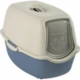 Rotho Bailey Katzentoilette mit Haube Blau, Weiß - Blue / White - One Size