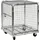 Kongamek Sicherheitscontainer 720x830x1000mm verzinkt mit Gitterboden, 4 Gitterwänden, Tür und Bremse