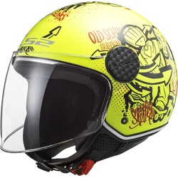 LS2 OF558 Sphere Lux Skater Jet Helm, geel, 2XL