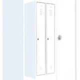 Lüllmann Spind Garderobenschrank 80 x 50 x 180 cm weiß