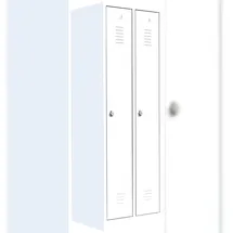 Lüllmann Spind Garderobenschrank 80 x 50 x 180 cm weiß