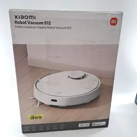 Xiaomi S12 Saugroboter mit Wischfunktion 2 in 1, 4000 Pa Saugkraft, LiDAR Navigation Hinderniserkennung, Smart Staubsauger Roboter, Teppich Tierhaare Hartböden, APP Fernbedienung, Google& Alexa