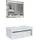 Vladon Waschbeckenunterschrank 96 x 36 cm Grau
