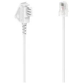 Hama DSL-Box-Kabel, TAE-F-Stecker - Modular-Stecker 8p2c, 3 m, Weiß