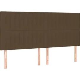 vidaXL Boxspringbett mit Matratze Dunkelbraun 180x200 cm Stoff