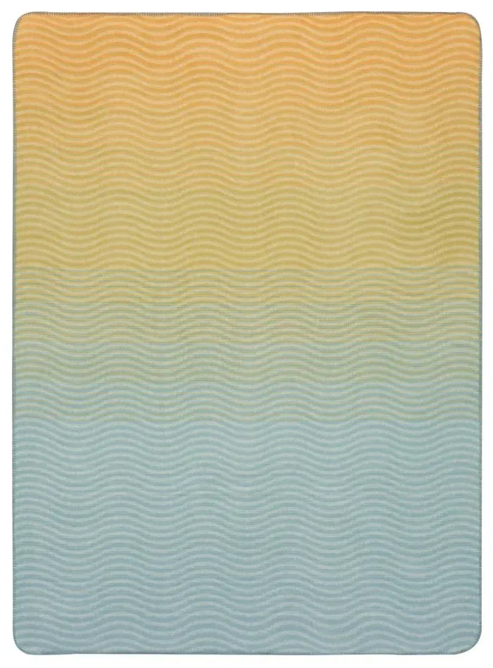 Biederlack Kuscheldecke Ocean Nuance 150 x 200 cm Mischgewebe Gelb, Blau Gelb /