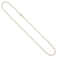Schmuck Krone Goldkette 2,0mm Kugelkette aus 585 Rotgold, 42cm, Gold 585 goldfarben