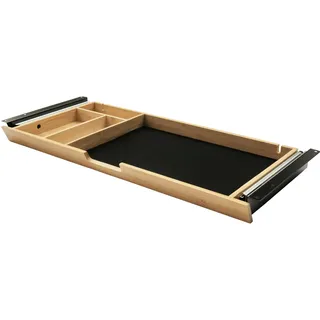 bümö Schreibtisch Organizer Schublade aus Bambus - große Unterbau Ablage für Stifte, Smartphones & Co. - einfach unter dem Tisch montierbar, Premium