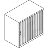 BISLEY Rollladenschrank lichtgrau 2 Fachböden 80,0 x 43,0 x 103,0 cm