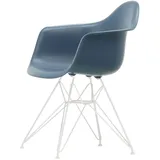 Vitra - Eames Plastic Armchair DAR RE, weiß / meerblau (Filzgleiter weiß)
