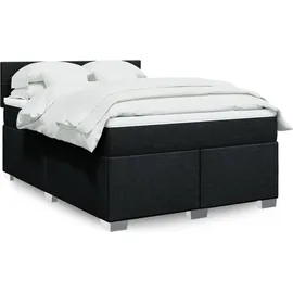 vidaXL Boxspringbett 140 x 200 cm Schwarz