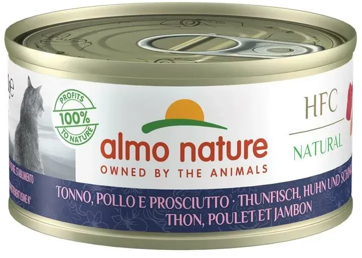 Almo Nature HFC Cat - Dose Thunfisch, Huhn & Schinken 70g